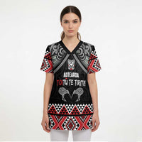 Aotearoa Toitu Te Tiriti Waitangi Scrub Top Proud To Be Maori - Polynesian Pride