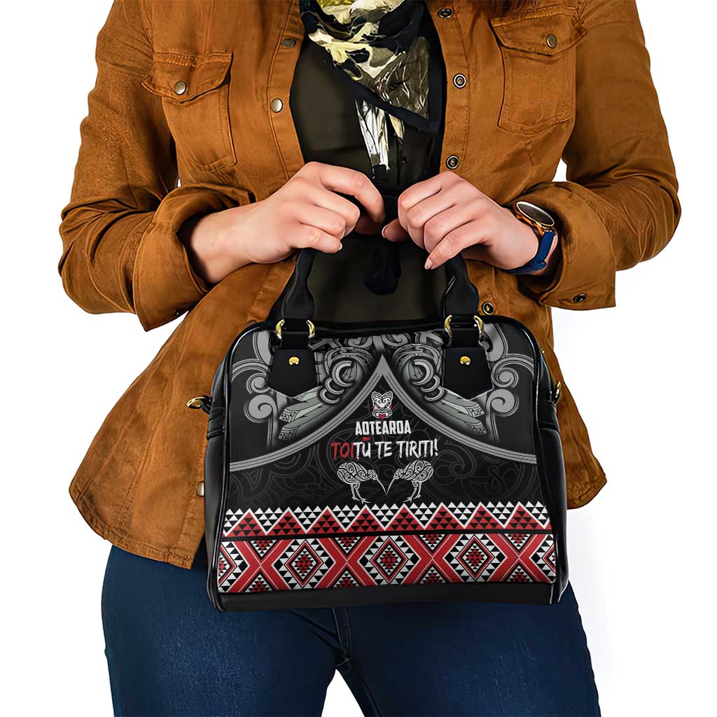 Aotearoa Toitu Te Tiriti Waitangi Shoulder Handbag Proud To Be Maori
