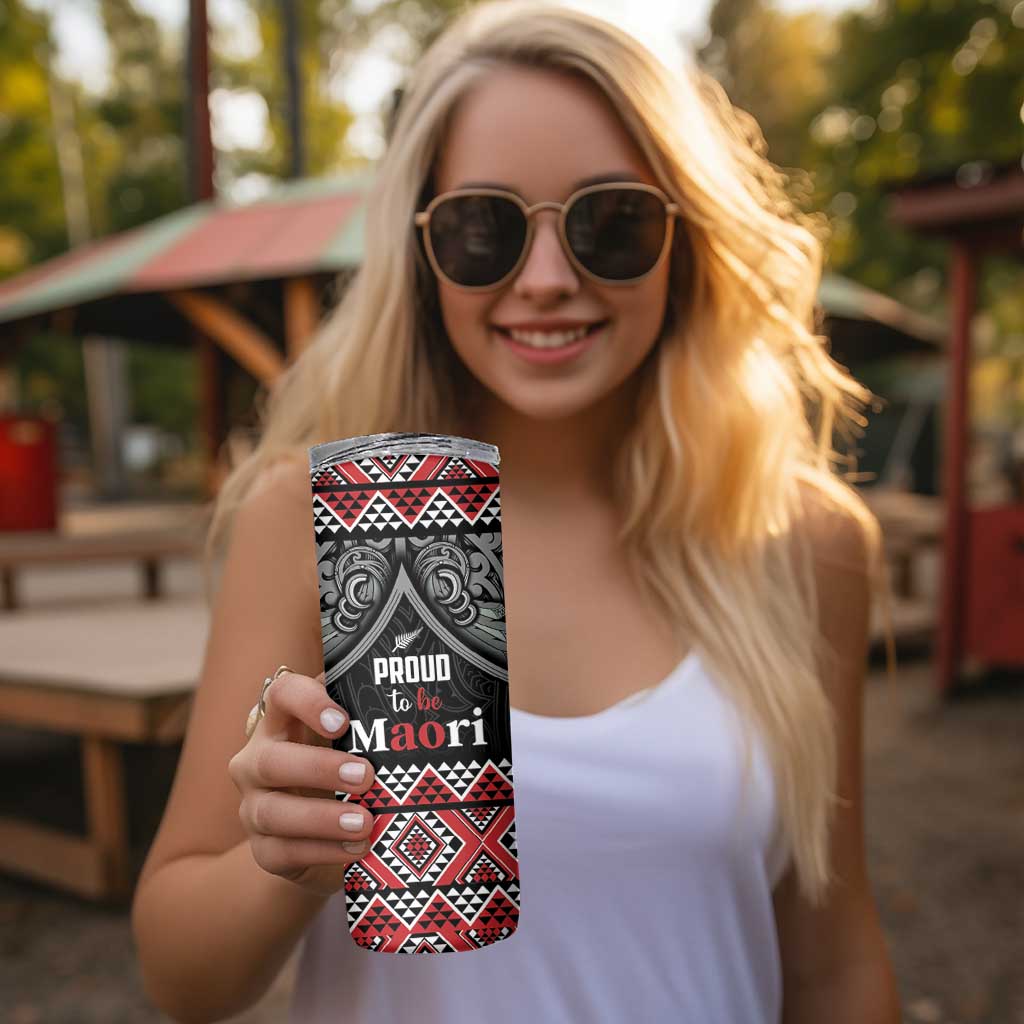Aotearoa Toitu Te Tiriti Waitangi Skinny Tumbler Proud To Be Maori