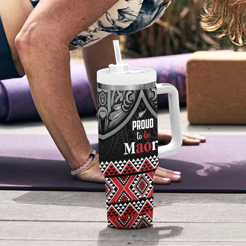 Aotearoa Toitu Te Tiriti Waitangi Tumbler With Handle Proud To Be Maori