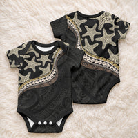 Beige Polynesian Starfish Unique Pattern Baby Onesie LT01 - Polynesian Pride