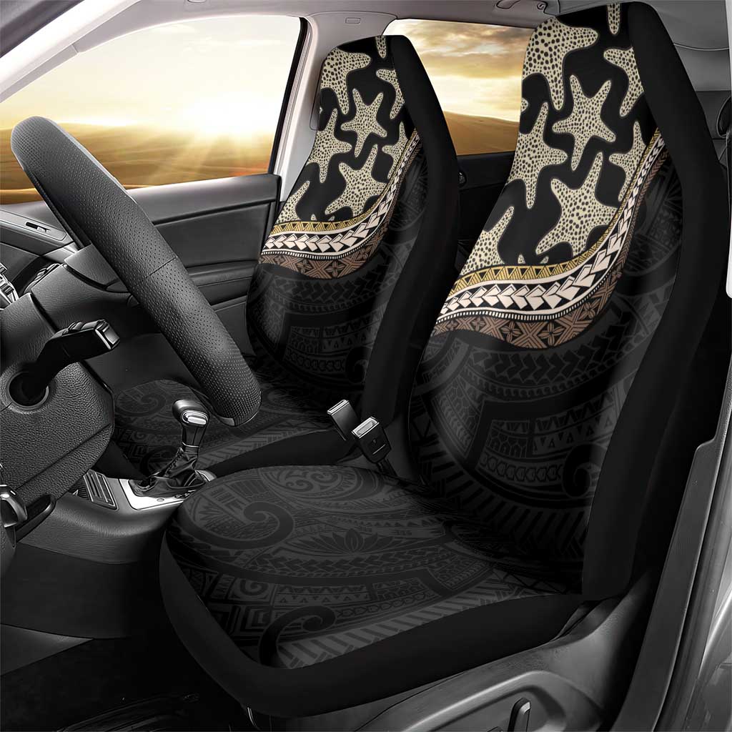 Beige Polynesian Starfish Unique Pattern Car Seat Cover