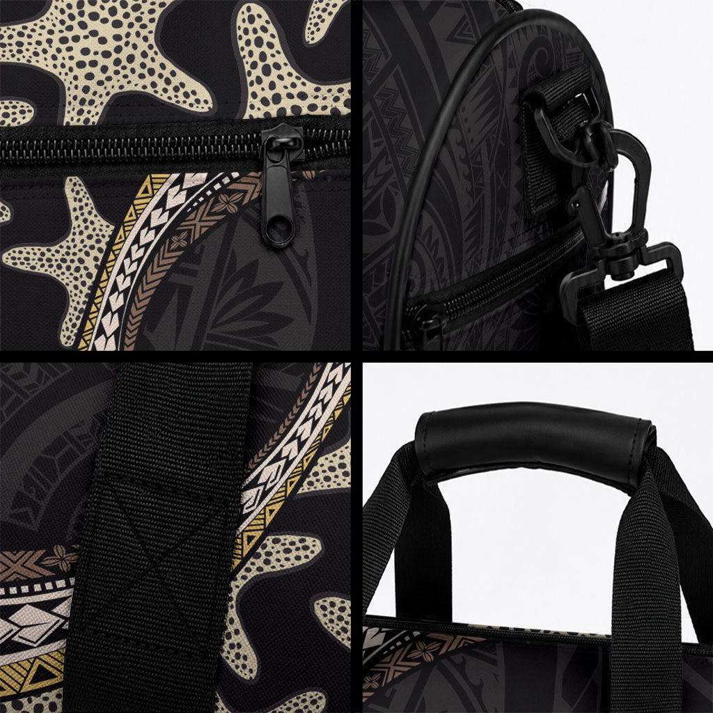 Beige Polynesian Starfish Unique Pattern Duffle Bag LT01 - Polynesian Pride