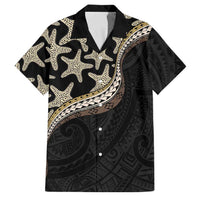 Beige Polynesian Starfish Unique Pattern Family Matching Mermaid Dress and Hawaiian Shirt LT01 Dad's Shirt - Short Sleeve Beige - Polynesian Pride
