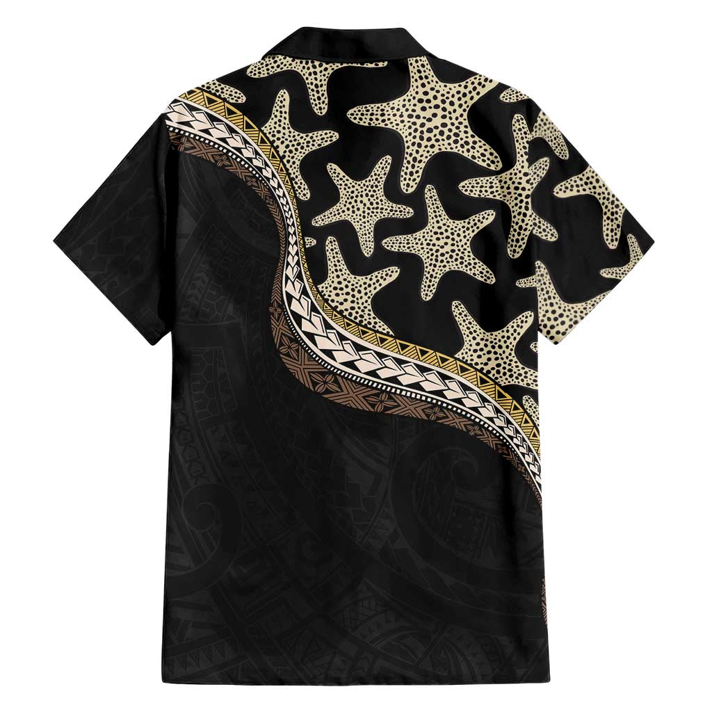 Beige Polynesian Starfish Unique Pattern Family Matching Mermaid Dress and Hawaiian Shirt LT01 - Polynesian Pride