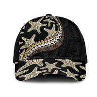 Beige Polynesian Starfish Unique Pattern Mesh Trucker Cap