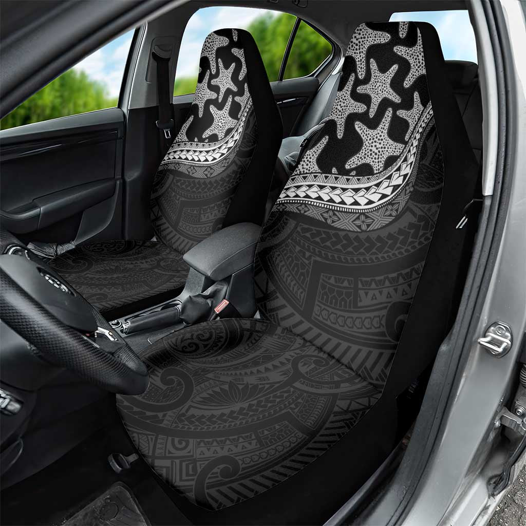 Monotone Polynesian Starfish Unique Pattern Car Seat Cover