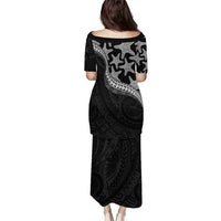 Monotone Polynesian Starfish Unique Pattern Family Matching Puletasi and Hawaiian Shirt