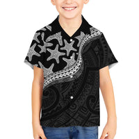 Monotone Polynesian Starfish Unique Pattern Family Matching Puletasi and Hawaiian Shirt