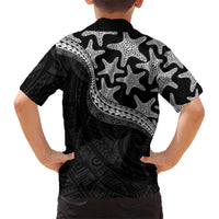 Monotone Polynesian Starfish Unique Pattern Hawaiian Shirt