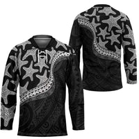Monotone Polynesian Starfish Unique Pattern Hockey Jersey