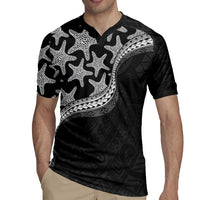 Monotone Polynesian Starfish Unique Pattern Rugby Jersey