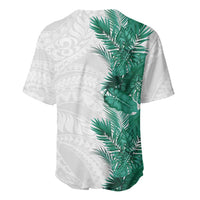 Hawaii Tropical Leaves Baseball Jersey Polynesian Pattern