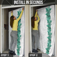 Hawaii Tropical Leaves Door Cover Polynesian Pattern