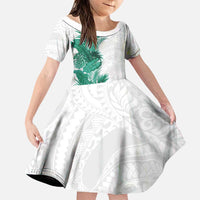 Hawaii Tropical Leaves Family Matching Tank Maxi Dress and Hawaiian Shirt Polynesian Pattern