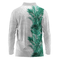 Hawaii Tropical Leaves Long Sleeve Polo Shirt Polynesian Pattern LT01 - Polynesian Pride