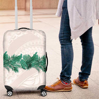 Hawaii Tropical Leaves Luggage Cover Polynesian Pattern LT01 White - Polynesian Pride