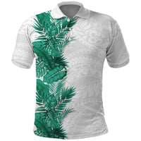 Hawaii Tropical Leaves Polo Shirt Polynesian Pattern LT01 White - Polynesian Pride