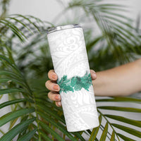Hawaii Tropical Leaves Skinny Tumbler Polynesian Pattern