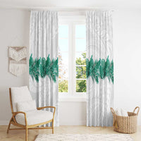 Hawaii Tropical Leaves Window Curtain Polynesian Pattern