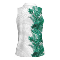 Hawaii Tropical Leaves Women Sleeveless Polo Shirt Polynesian Pattern LT01 - Polynesian Pride