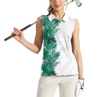 Hawaii Tropical Leaves Women Sleeveless Polo Shirt Polynesian Pattern LT01 - Polynesian Pride