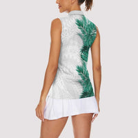 Hawaii Tropical Leaves Women Sleeveless Polo Shirt Polynesian Pattern LT01 - Polynesian Pride
