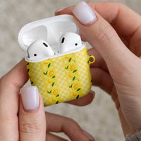 Hawaii Lemon Palaka AirPods Case Striped Stylized