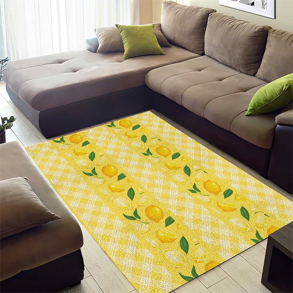 Hawaii Lemon Palaka Area Rug Striped Stylized