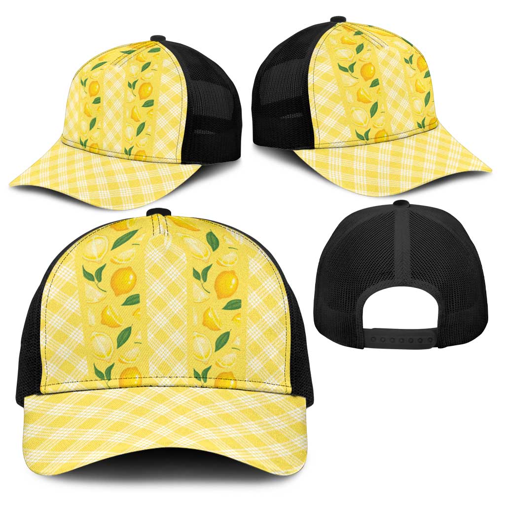 Hawaii Lemon Palaka Baseball Net Cap Striped Stylized