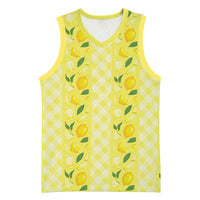 Hawaii Lemon Palaka Basketball Jersey Striped Stylized