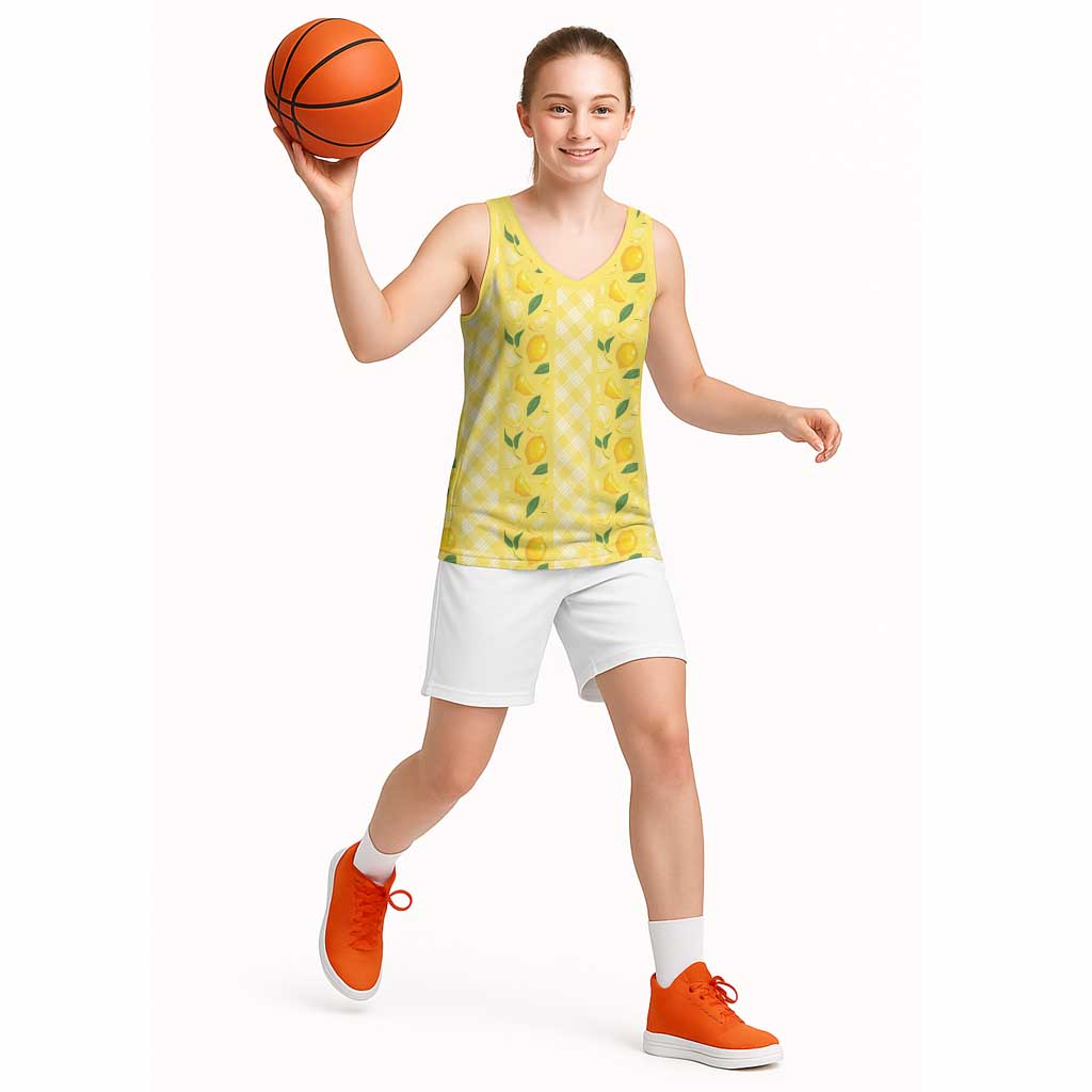Hawaii Lemon Palaka Basketball Jersey Striped Stylized