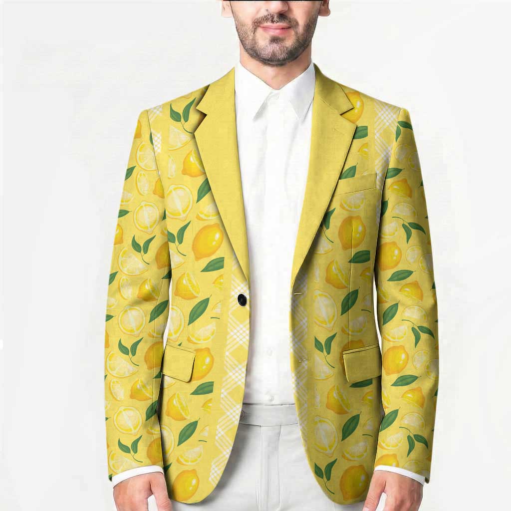 Hawaii Lemon Palaka Blazer Striped Stylized
