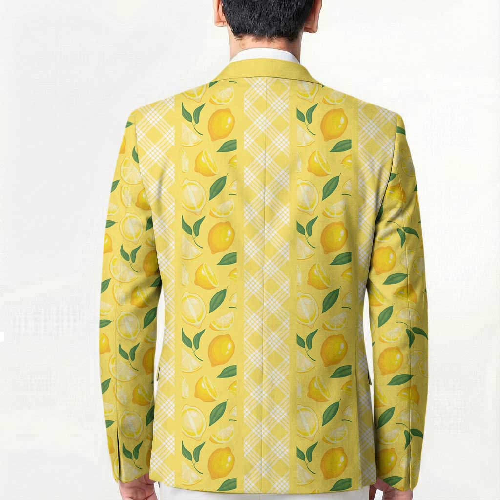 Hawaii Lemon Palaka Blazer Striped Stylized
