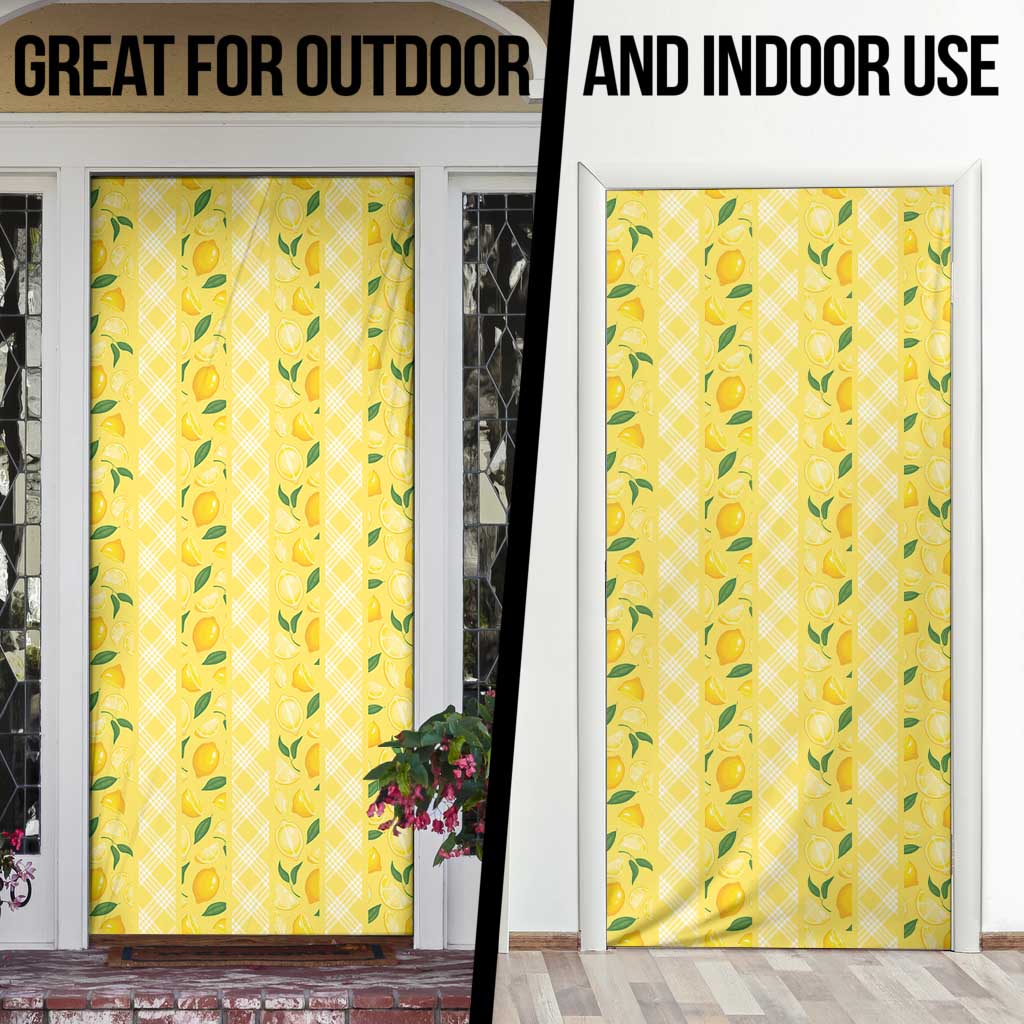 Hawaii Lemon Palaka Door Cover Striped Stylized
