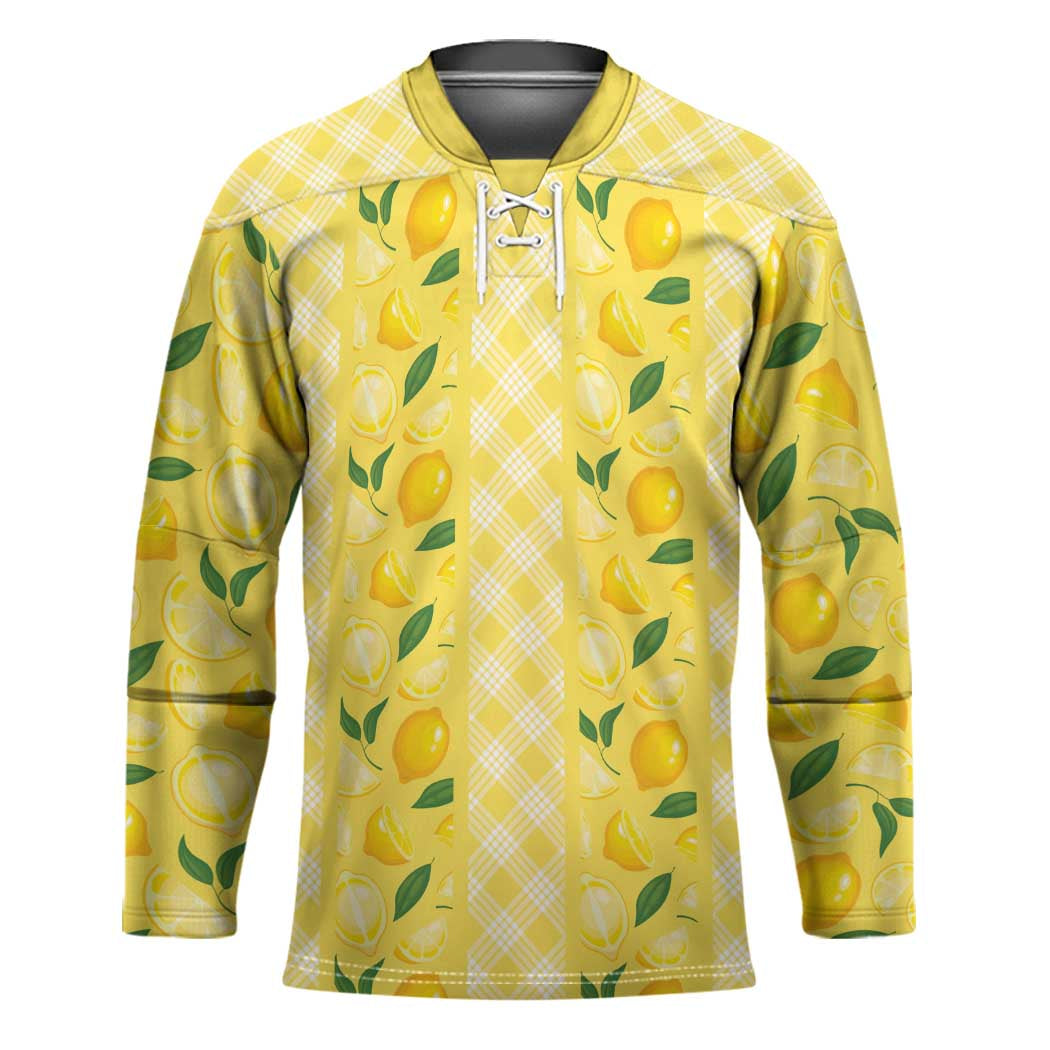 Hawaii Lemon Palaka Hockey Jersey Striped Stylized