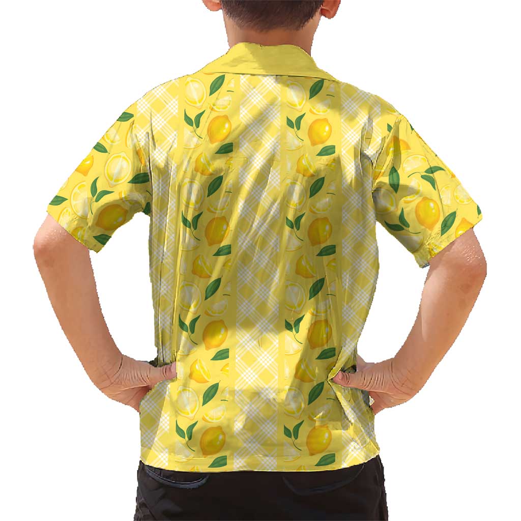 Hawaii Lemon Palaka Kid Hawaiian Shirt Striped Stylized