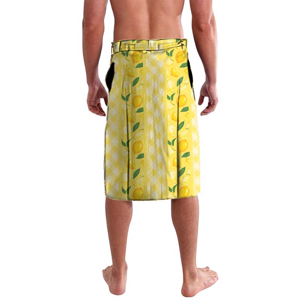 Hawaii Lemon Palaka Lavalava Striped Stylized