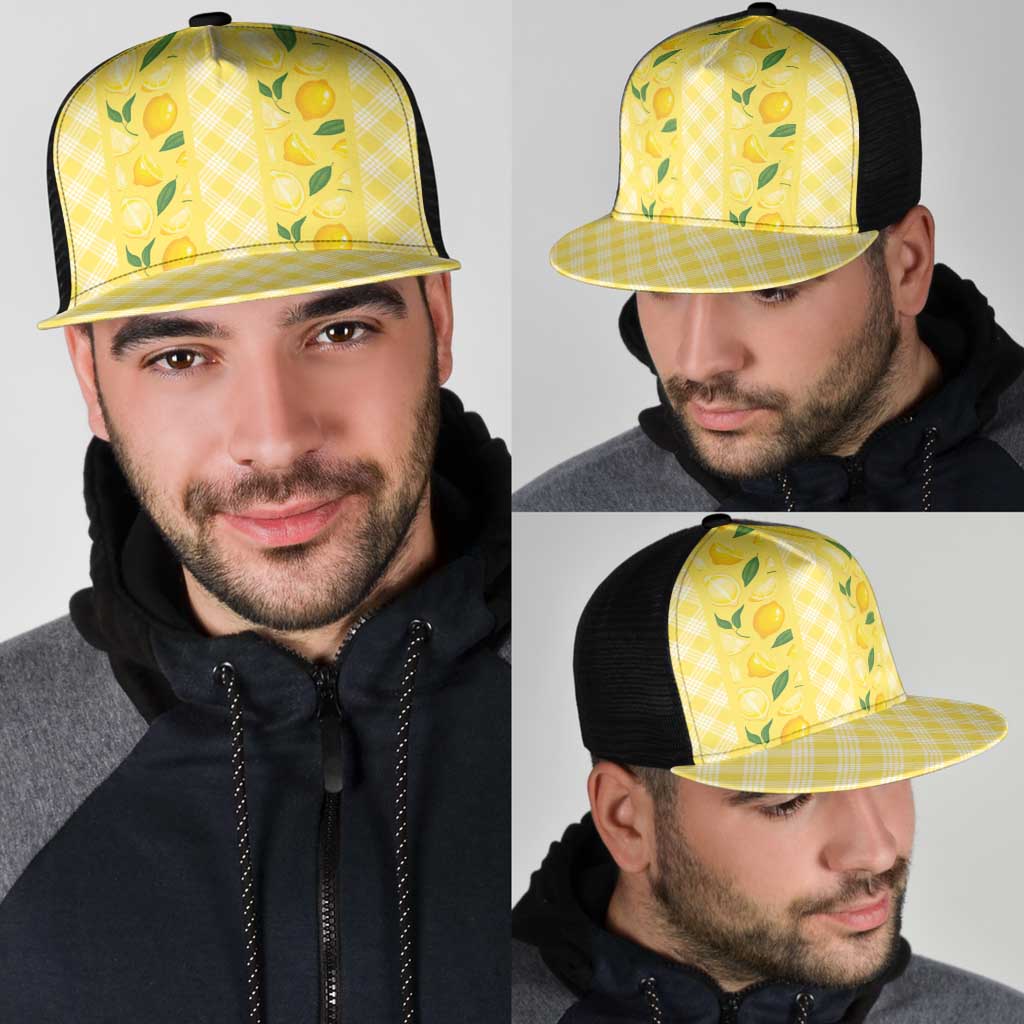Hawaii Lemon Palaka Mesh Trucker Cap Striped Stylized