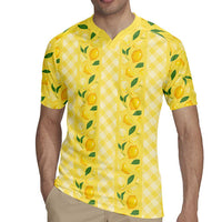 Hawaii Lemon Palaka Rugby Jersey Striped Stylized