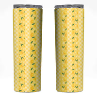 Hawaii Lemon Palaka Skinny Tumbler Striped Stylized