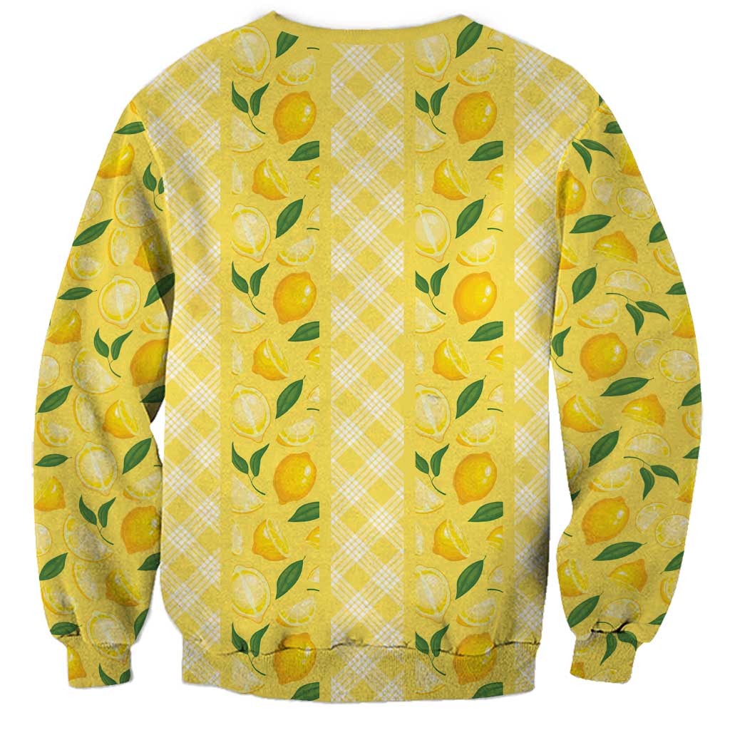 Hawaii Lemon Palaka Sweatshirt Striped Stylized