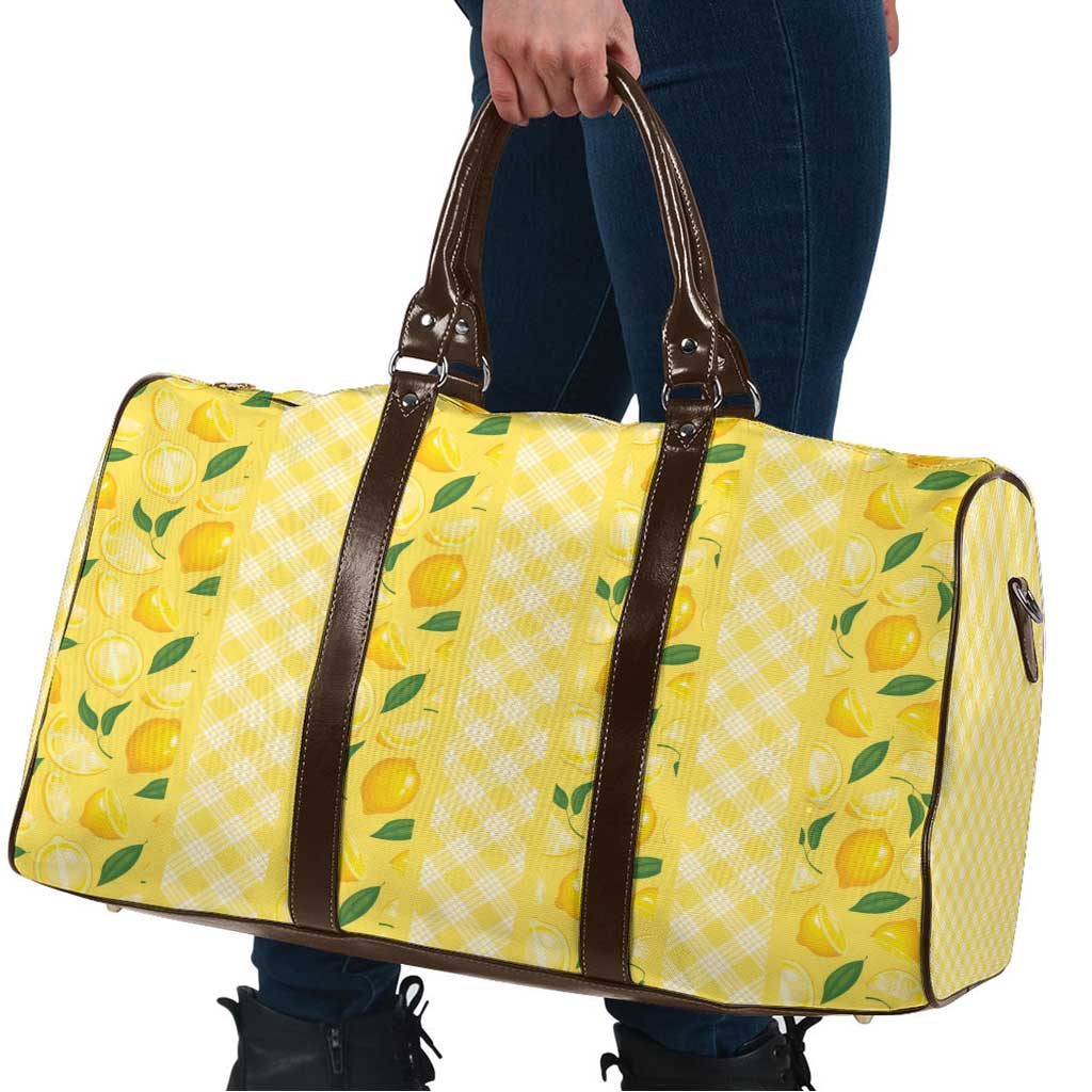Hawaii Lemon Palaka Travel Bag Striped Stylized