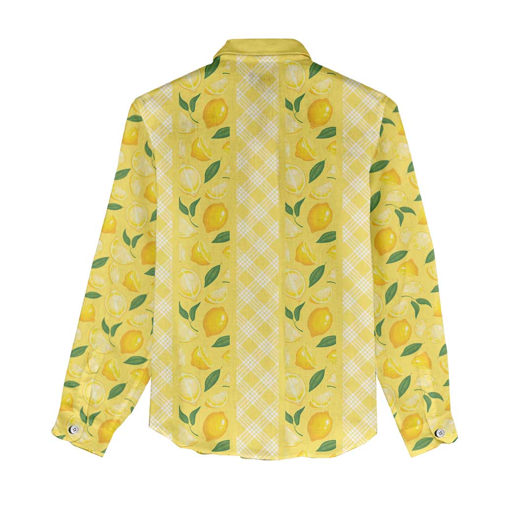Hawaii Lemon Palaka Women Casual Shirt Striped Stylized