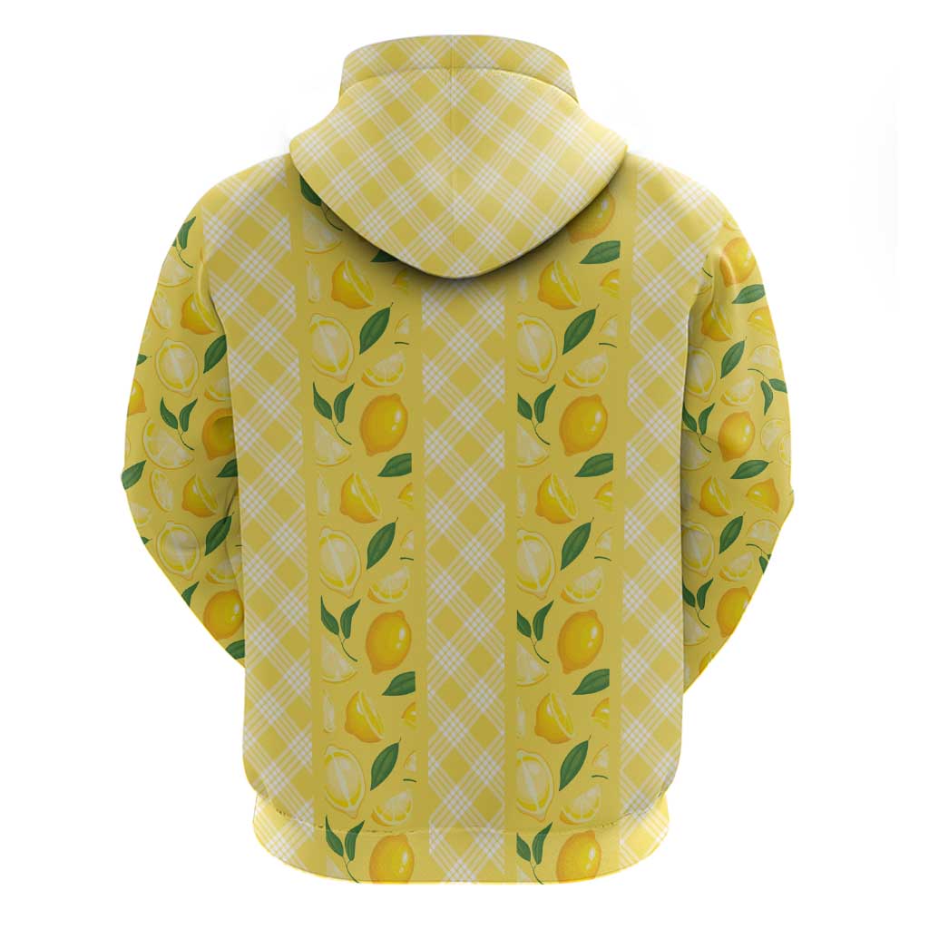 Hawaii Lemon Palaka Zip Hoodie Striped Stylized