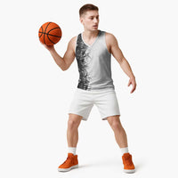 Hawaii Tropical Plant Monochrome Basketball Jersey Vibrant Polynesian Pattern