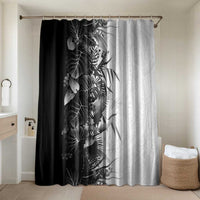 Hawaii Tropical Plant Monochrome Bathroom Set Vibrant Polynesian Pattern