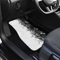 Hawaii Tropical Plant Monochrome Car Mats Vibrant Polynesian Pattern