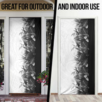 Hawaii Tropical Plant Monochrome Door Cover Vibrant Polynesian Pattern