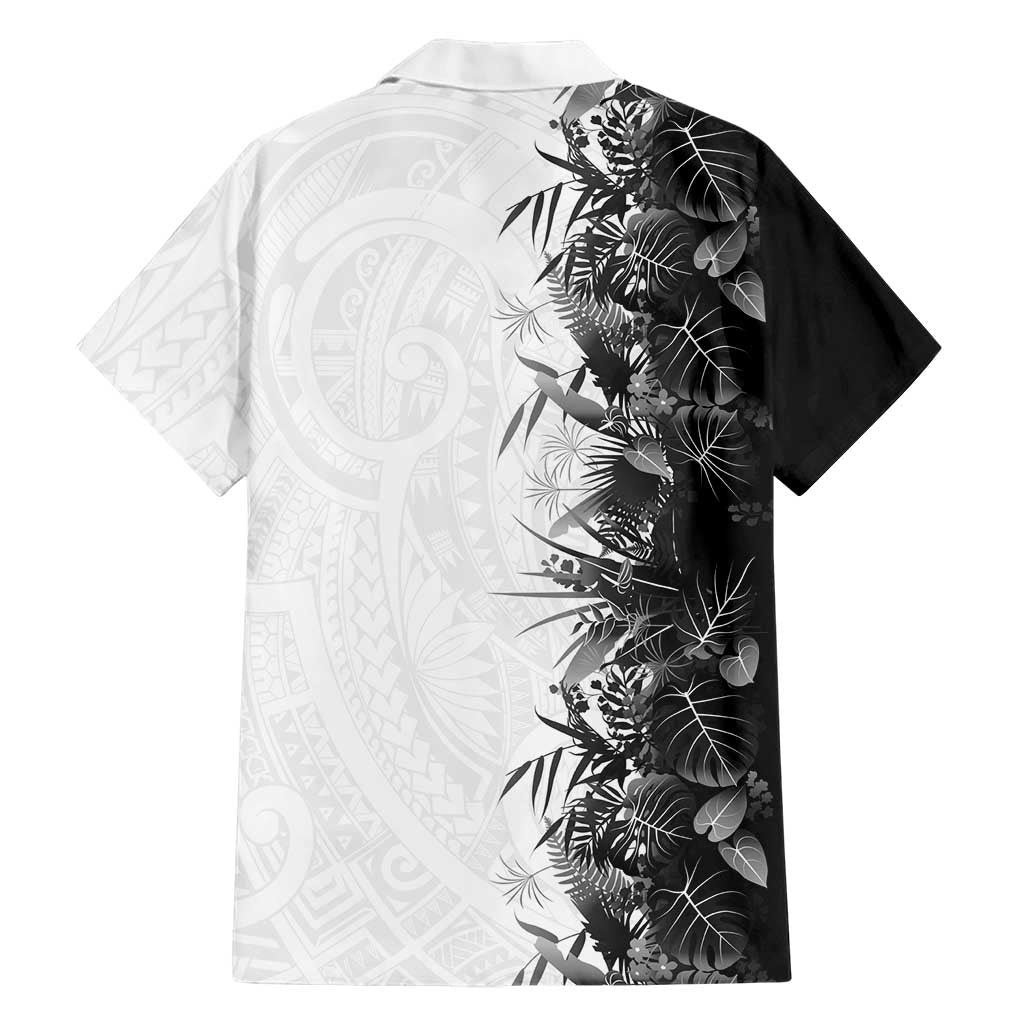 Hawaii Tropical Plant Monochrome Family Matching Mermaid Dress and Hawaiian Shirt Vibrant Polynesian Pattern LT01 - Polynesian Pride
